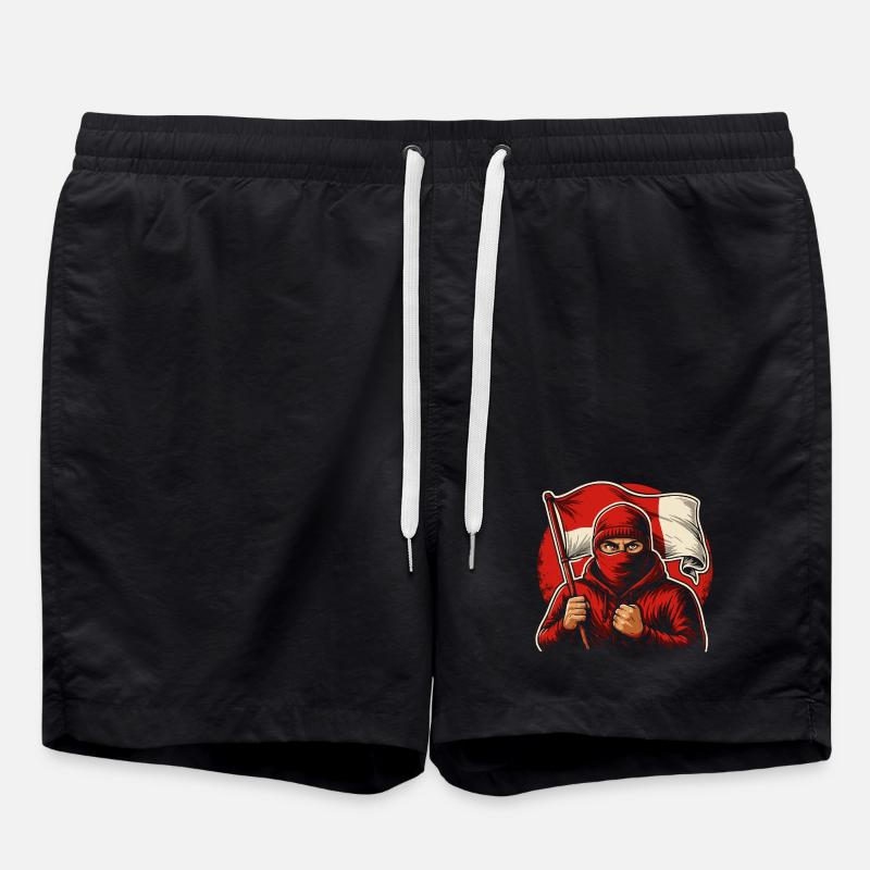 Fans Köln Berlin Rot Weiss - Swim Trunks - black