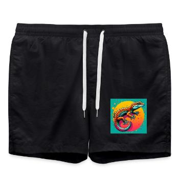 Gecko - Badeshorts - Schwarz - Vorne - AI Model Male 185 light (185cm)