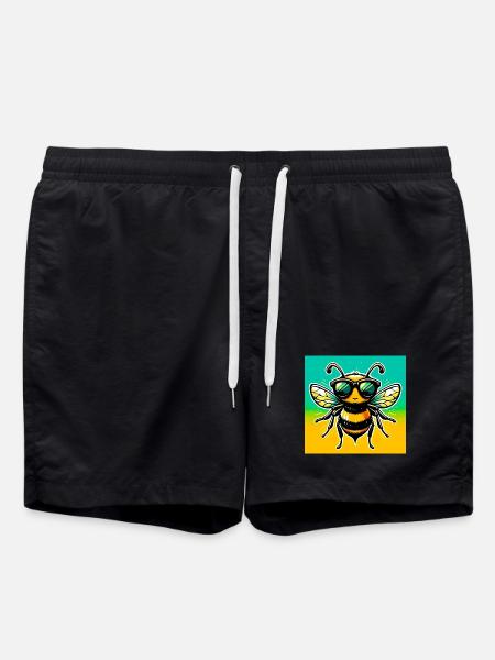 Biene - Badeshorts - Schwarz