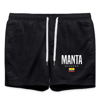 Manta Équateur Équatorien - Short de bain - noir - Devant - AI Model Male 185 light (185cm)