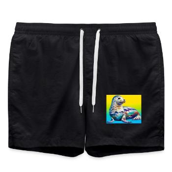 Phoque - Short de bain - noir - Devant - AI Model Male 185 light (185cm)