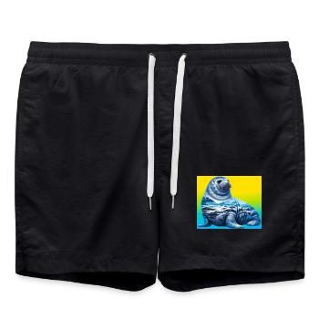 Phoque - Short de bain - noir - Devant - AI Model Male 185 light (185cm)