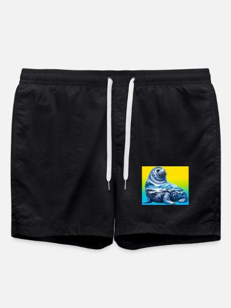 seal - Swim Trunks - black