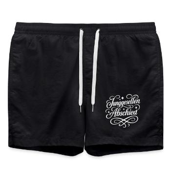 Bachelor party bachelor party - Swim Trunks - black - Front - AI Model Male 185 light (185cm)