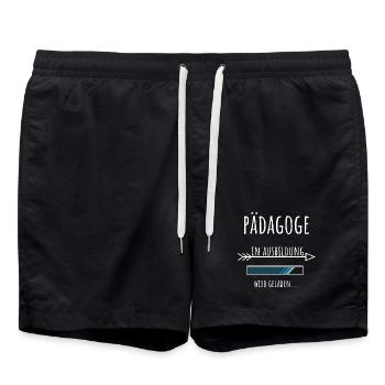 Profession étudiante Pédagogue de l’éducation - Short de bain - noir - Devant - AI Model Male 185 light (185cm)