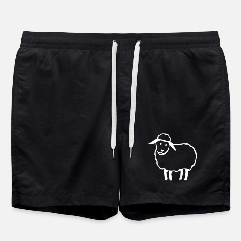 sheep - Swim Trunks - black