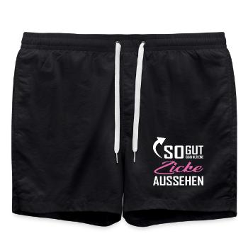 Seule une chienne peut avoir l’air aussi belle - Short de bain - noir - Devant - AI Model Male 185 light (185cm)