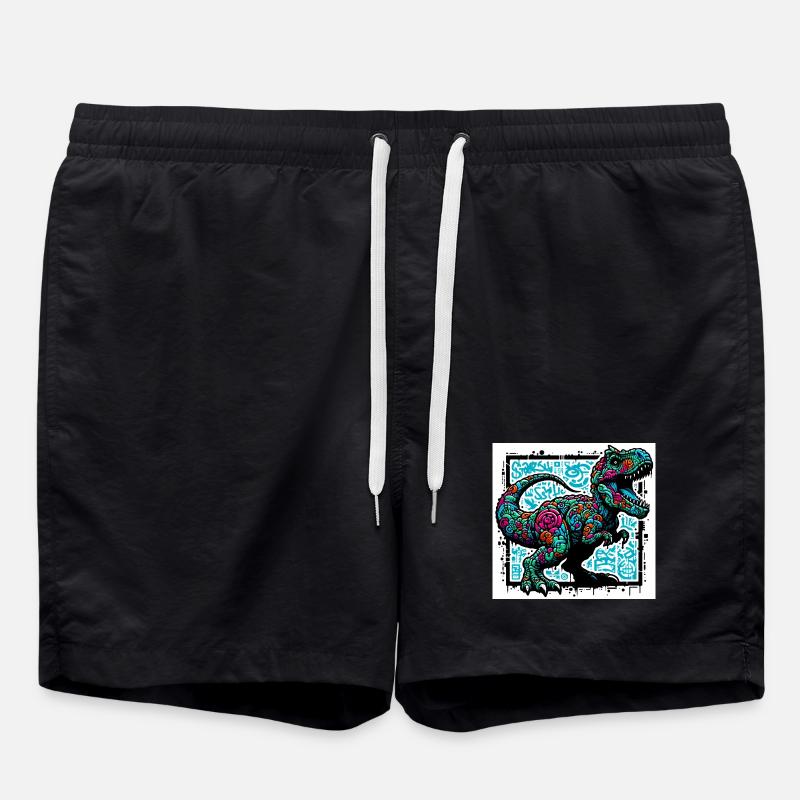 dinosaur - Swim Trunks - black