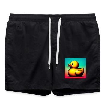 Ente Ente Ente Ente Ente - Badeshorts - Schwarz - Vorne - AI Model Male 185 light (185cm)