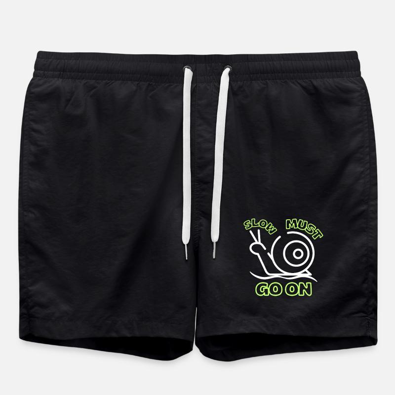 Langsam muss weitergehen - Badeshorts - Schwarz