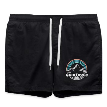 Mount Grintovec - Swim Trunks - black - Front - AI Model Male 185 light (185cm)