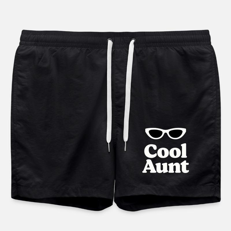 Cool Aunt Eyeglass-Logo - Badeshorts - Schwarz