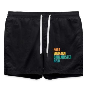 Papa Mari Grill Master Hero - Short de bain - noir - Devant - AI Model Male 185 light (185cm)