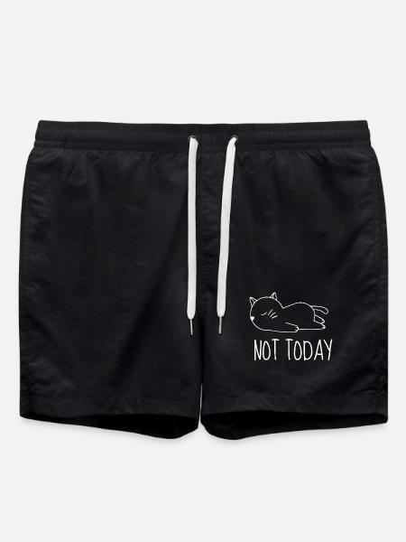 Not today chat humour - Swim Trunks - black