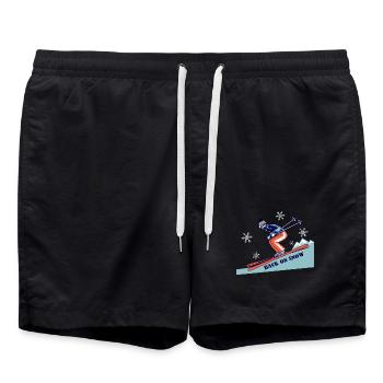 Retour sur neige : ski rétro - Short de bain - noir - Devant - AI Model Male 185 light (185cm)