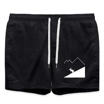 Rabbit Skier - Badeshorts - Schwarz - Vorne - AI Model Male 185 light (185cm)