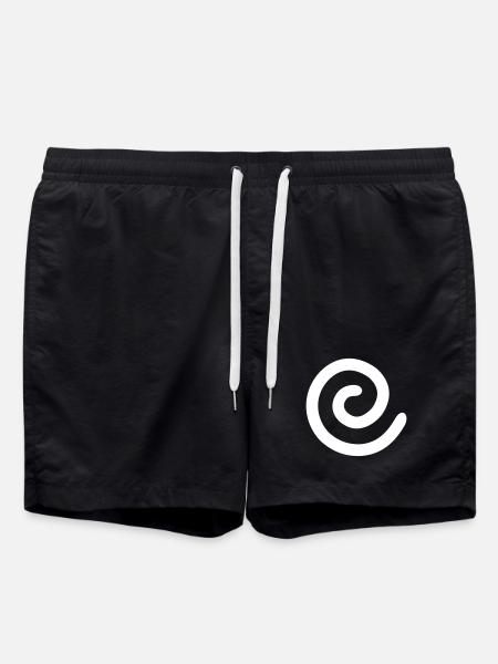 Monochrome spiral - Swim Trunks - black