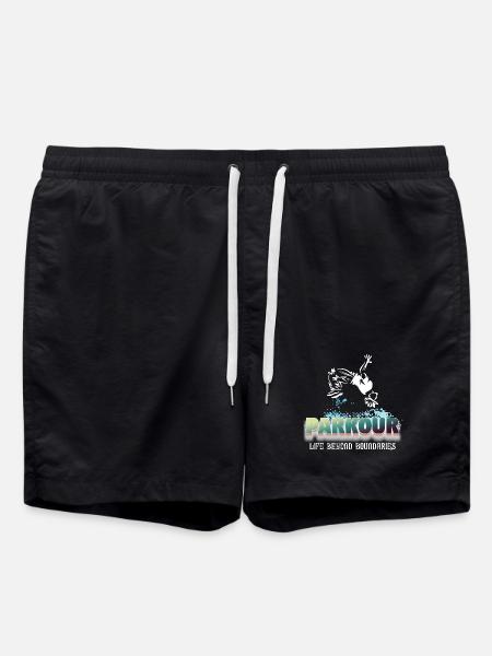 Parkour Life Beyond Boundaries - Swim Trunks - black