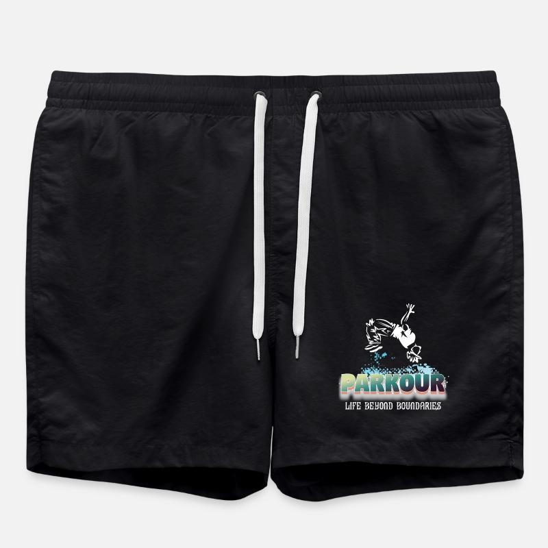 Parkour Life Beyond Boundaries - Swim Trunks - black
