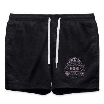 60e anniversaire Année Vintage 1966 Édition Limitée - Short de bain - noir - Devant - AI Model Male 185 light (185cm)