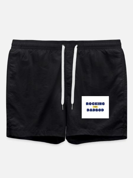 Rocking This Dad Bod - Swim Trunks - black