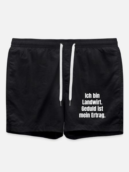 I'm a farmer – patience is yield - Swim Trunks - black