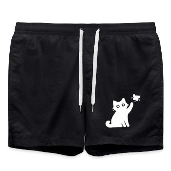 Chat mignon - Short de bain - noir - Devant - AI Model Male 185 light (185cm)