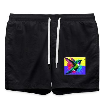 Kolibri - Badeshorts - Schwarz - Vorne - AI Model Male 185 light (185cm)