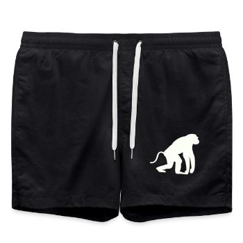 Silhouette de singe - Short de bain - noir - Devant - AI Model Male 185 light (185cm)