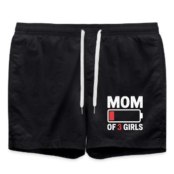 Maman de 3 filles Battery Duration - Short de bain - noir - Devant - AI Model Male 185 light (185cm)