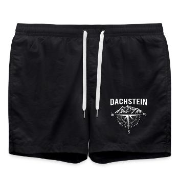 Dachstein Ramsau Österreich Souvenir Kompass - Badeshorts - Schwarz - Vorne - AI Model Male 185 light (185cm)