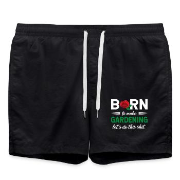 Né pour faire du jardinage, faisons ce graphique - Short de bain - noir - Devant - AI Model Male 185 light (185cm)