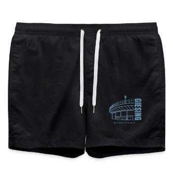 Stadion Print Grünwalder - Badeshorts - Schwarz - Vorne - AI Model Male 185 light (185cm)