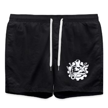 Alimentation du tournevis dans la conception des engrenages - Short de bain - noir - Devant - AI Model Male 185 light (185cm)
