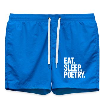 Eat Sleep Poetry Tee - Short de bain - cobalt blue - Devant