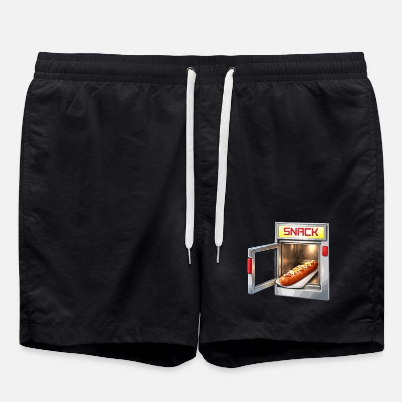 Retro Snack Machine Hot Dog - Short de bain - noir