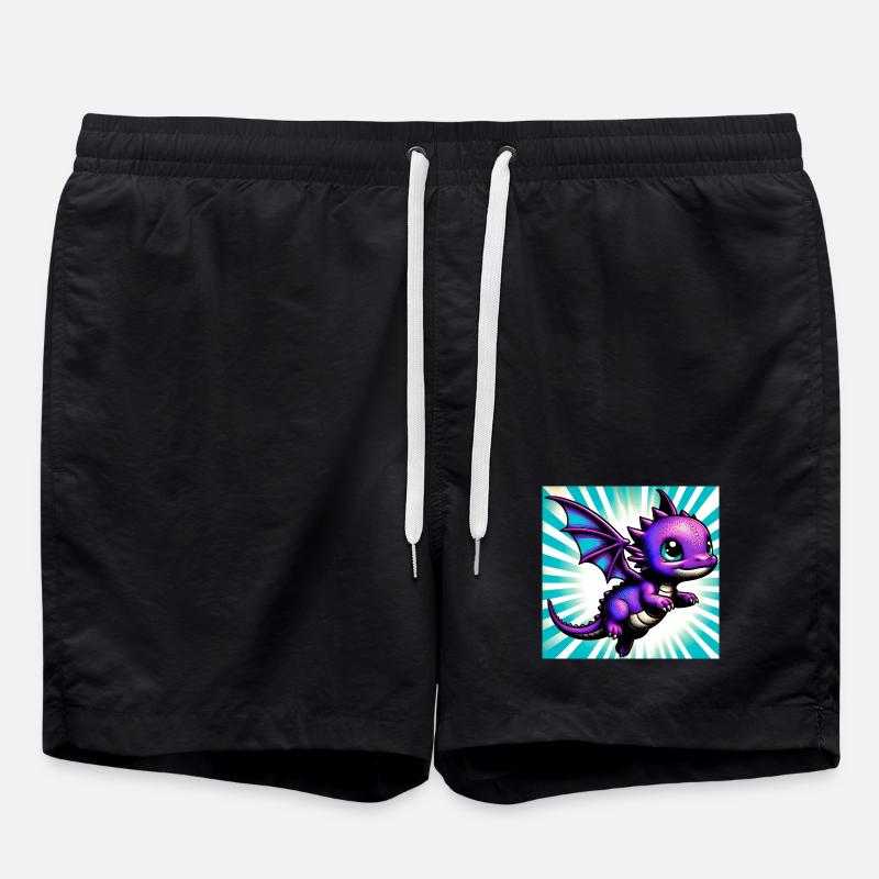 Drache - Badeshorts - Schwarz