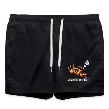 Hundemüde Malinois Belgischer Schäferhund  - Badeshorts - Schwarz - Vorne - AI Model Male 185 light (185cm)