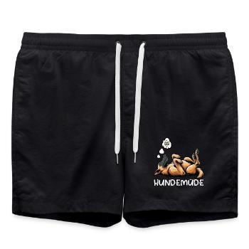 Hundemüde Malinois Belgischer Schäferhund  - Badeshorts - Schwarz - Vorne - AI Model Male 185 light (185cm)