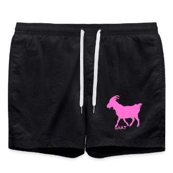 G.O.A.T. rose chèvre. - Short de bain - noir - Devant - AI Model Male 185 light (185cm)