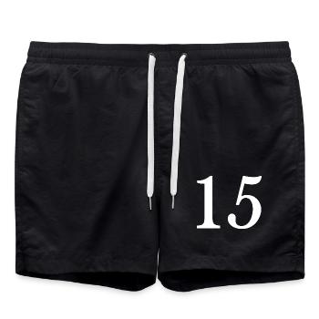 15. 15 ANS. 15e ANNIVERSAIRE. ANNIVERSAIRE 15 ANS. - Short de bain - noir - Devant - AI Model Male 185 light (185cm)