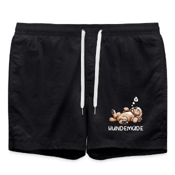 Hundemüde Cocker Spaniel Cockerhund Cockerbesitzer - Badeshorts - Schwarz - Vorne - AI Model Male 185 light (185cm)