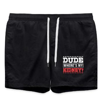 Nierenspender Spender Niere - Badeshorts - Schwarz - Vorne - AI Model Male 185 light (185cm)