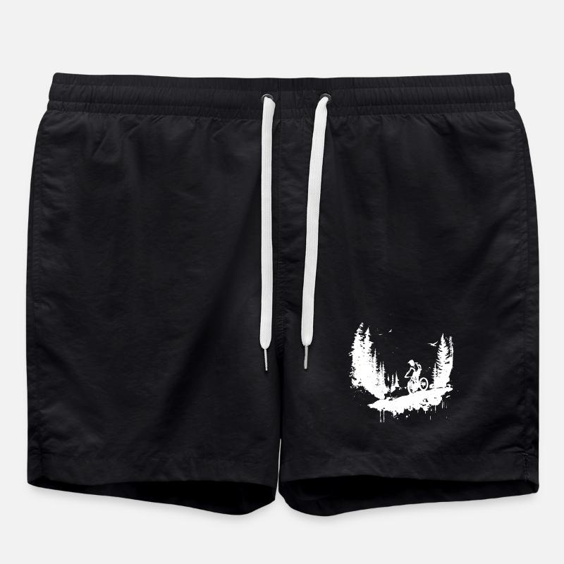 Mountainbiking Zeichnung - Badeshorts - Schwarz