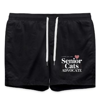 Défenseur des chats seniors - Short de bain - noir - Devant - AI Model Male 185 light (185cm)