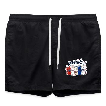 Purride Amerikanische Katzenfest - Badeshorts - Schwarz - Vorne - AI Model Male 185 light (185cm)