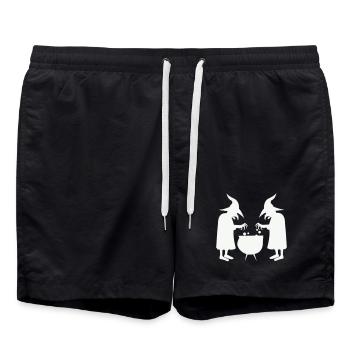 Witches stirring magic potions - Swim Trunks - black - Front - AI Model Male 185 light (185cm)
