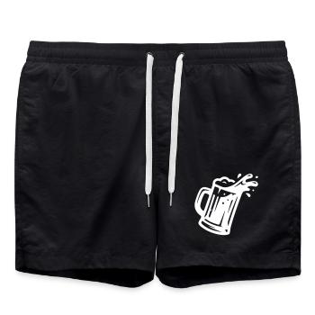 Wheat Beer Beer Glass Icon - Swim Trunks - black - Front - AI Model Male 185 light (185cm)