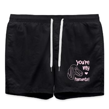 Favourite Dog - Swim Trunks - black - Front - AI Model Male 185 light (185cm)