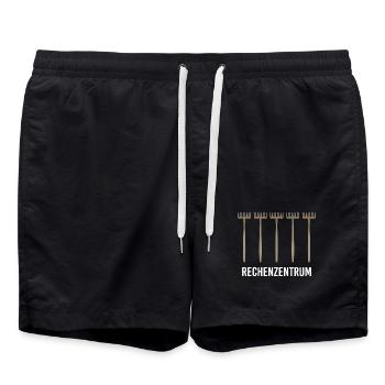 Rechenzentrum Gärtner Garten Gartenarbeit - Badeshorts - Schwarz - Vorne - AI Model Male 185 light (185cm)